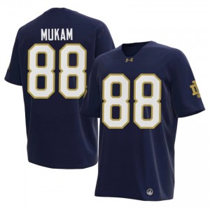 Notre Dame Fighting Irish Armel Mukam #88 Navy Jersey | Premium Stitched NCAA Football Men Apparel 97033420