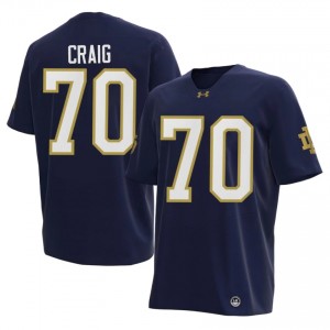 Ashton Craig #70 Irish Jersey | Gameday Navy College Football Men Stitched 11675084