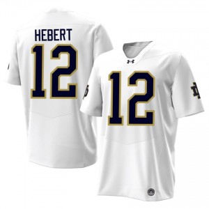 Fighting Irish Blake Hebert #12 White Jersey | Essential Stitched NCAA Football Men Apparel 31933671