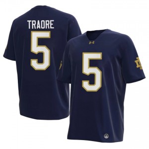 #5 Boubacar Traore Fighting Irish Navy Jersey | Classic Embroidery Men Player Football Gear 85162112