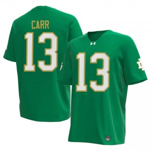 Notre Dame Fighting Irish CJ Carr #13 Green Jersey | Premium Swen NCAA Football Men Apparel 87765015