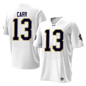 CJ Carr #13 Irish Jersey | Gameday White College Football Men Stitched 66978826