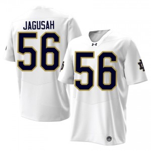 Top-Tier Charles Jagusah #56 Fighting Irish White Jersey | Men University Football Stitched Fan Gear 39316753