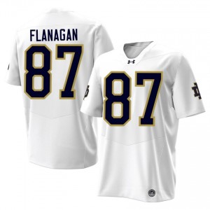 White Cooper Flanagan #87 Notre Dame Fighting Irish Jersey | Men High School Football Fresh Swen 95016987
