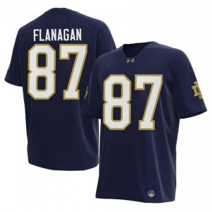 #87 Cooper Flanagan Irish Navy Jersey | Alumni Stitched Men Player Football Gear 67376279
