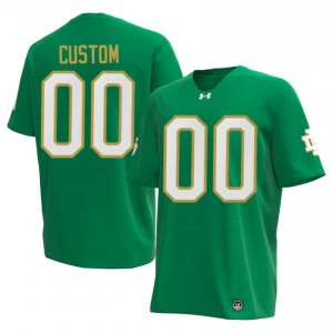 Notre Dame Custom #00 Green Jersey | Pro Cut Embroidery NCAA Football Men Apparel 98113442