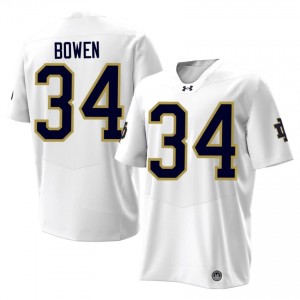 Elite Thread Drayk Bowen #34 Irish White Jersey | Men University Football Stitched Fan Gear 88425180
