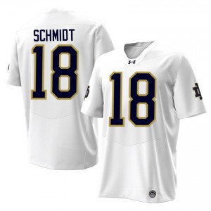 Notre Dame Fighting Irish Erik Schmidt #18 White Jersey | Genuine Stitched NCAA Football Men Apparel 48970744