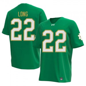 Green Ethan Long #22 Notre Dame Fighting Irish Jersey | Men High School Football Fresh Swen 53426037