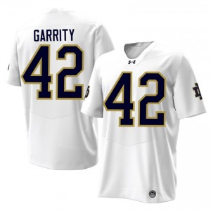 White Henry Garrity #42 UND Jersey | Men High School Football Licensed Stitched 44894803