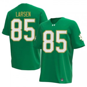Irish Jack Larsen #85 Green Jersey | Genuine Embroidery NCAA Football Men Apparel 51135446