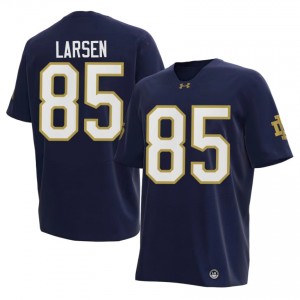 Officially Licensed Jack Larsen #85 UND Navy Jersey | Men University Football Stitched Fan Gear 12899040
