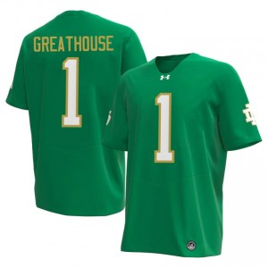 #1 Jaden Greathouse UND Green Jersey | Authentic Stitch Men Player Football Gear 53052547