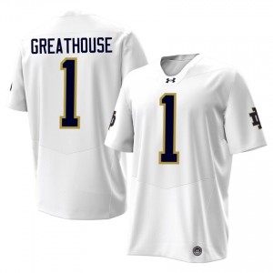 Notre Dame Jaden Greathouse #1 White Jersey | Premium Stitched NCAA Football Men Apparel 36926435