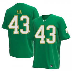Green Kahanu Kia #43 Irish Jersey | Men High School Football Moisture Wicking Stitch 44526097