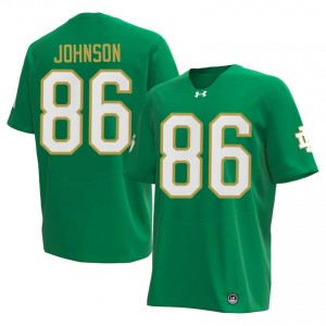 Kaleb Johnson #86 Notre Dame Fighting Irish Jersey | Exclusive Green College Football Men Embroidery 56360037