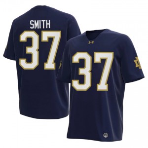 Kurt Smith #37 Notre Dame Jersey | Iconic Navy College Football Men Embroidery 37821932