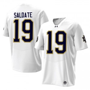 Logan Saldate #19 Notre Dame Jersey | Exclusive White College Football Men Stitched 89250179