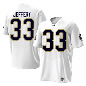 Matt Jeffery #33 Fighting Irish Jersey | Pro-Grade White College Football Men Stitched 35920374