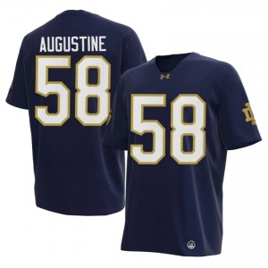 Notre Dame Matty Augustine #58 Navy Jersey | Pro Cut Stitched NCAA Football Men Apparel 25508987