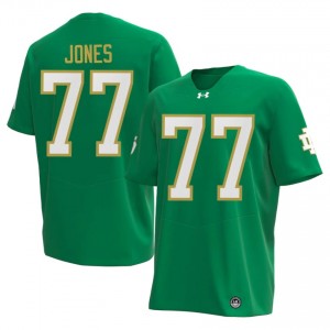 Green Peter Jones #77 UND Jersey | Men High School Football Licensed Embroidery 36217119