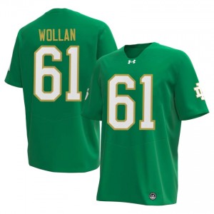 Elite Thread Robbie Wollan #61 Irish Green Jersey | Men University Football Embroidery Fan Gear 40798716