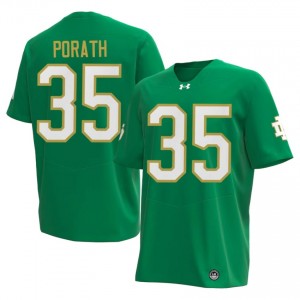 Officially Licensed Spencer Porath #35 Notre Dame Green Jersey | Men University Football Stitch Fan Gear 33296767