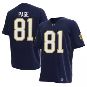 Alan Page #81 Fighting Irish Jersey | Pro-Grade Navy College Football Men Embroidery 12998796