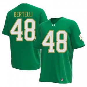 Fighting Irish Angelo Bertelli #48 Green Jersey | Essential Swen NCAA Football Men Apparel 53296086