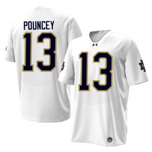 Durable Ayden Pouncey #13 Notre Dame Fighting Irish White Jersey | Men University Football Swen Fan Gear 59175678