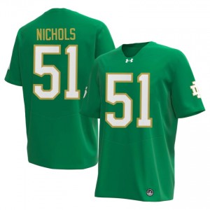 Top-Tier Ben Nichols #51 Fighting Irish Green Jersey | Men University Football Embroidery Fan Gear 34383354
