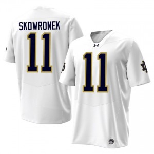 Irish Ben Skowronek #11 White Jersey | Genuine Stitched NCAA Football Men Apparel 45006374