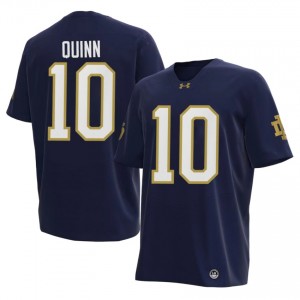 Brady Quinn #10 UND Jersey | Iconic Navy College Football Men Embroidery 46368821