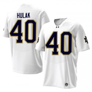 Fighting Irish Dominik Hulak #40 White Jersey | Essential Swen NCAA Football Men Apparel 81148493