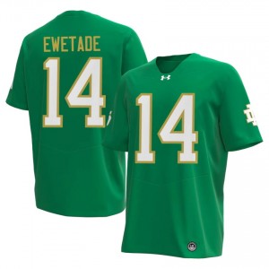 Top-Tier Ebenezer Ewetade #14 Fighting Irish Green Jersey | Men University Football Embroidery Fan Gear 50602791