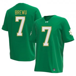#7 Francis Brewu Fighting Irish Green Jersey | Classic Embroidery Men Player Football Gear 41530900