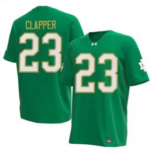 Fighting Irish Ja'Kobe Clapper #23 Green Jersey | Essential Embroidery NCAA Football Men Apparel 72134762