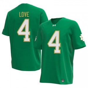 Jeremiyah Love #4 Fighting Irish Jersey | Pro-Grade Green College Football Men Swen 45923766