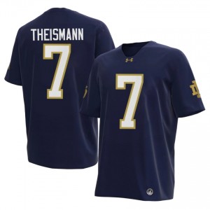 Notre Dame Joe Theismann #7 Navy Jersey | Pro Cut Embroidery NCAA Football Men Apparel 99449759