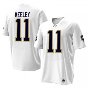 #11 Keon Keeley UND White Jersey | Authentic Stitch Men Player Football Gear 61147288
