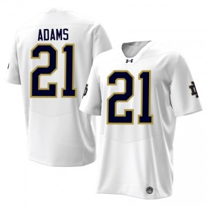 Notre Dame Fighting Irish Khary Adams #21 White Jersey | Premium Swen NCAA Football Men Apparel 90654289