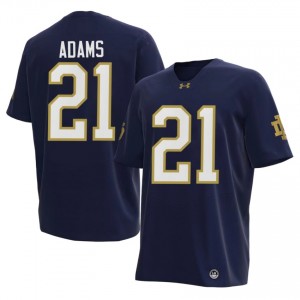 Khary Adams #21 Irish Jersey | Gameday Navy College Football Men Stitched 55617394