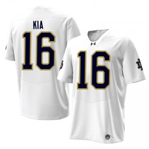 Ko'o Kia #16 Notre Dame Jersey | Exclusive White College Football Men Swen 48181887