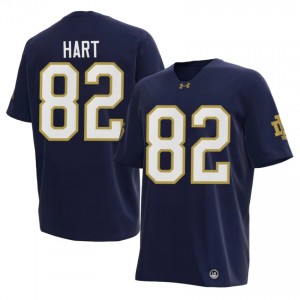 #82 Leon Hart Fighting Irish Navy Jersey | Classic Embroidery Men Player Football Gear 33427276