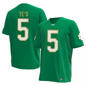 Notre Dame Fighting Irish Manti Te'o #5 Green Jersey | Premium Swen NCAA Football Men Apparel 39185523