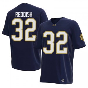 Navy Nick Reddish #32 Fighting Irish Jersey | Men High School Football Limited Stitched 89385840