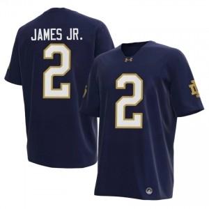 Nolan James Jr. #2 Notre Dame Fighting Irish Jersey | Gameday Navy College Football Men Stitched 51373158