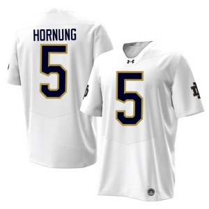 Notre Dame Paul Hornung #5 White Jersey | Pro Cut Stitched NCAA Football Men Apparel 54030036