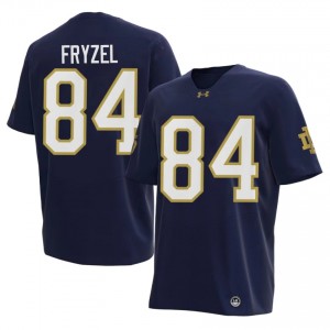 Navy Preston Fryzel #84 Notre Dame Fighting Irish Jersey | Men High School Football Moisture Wicking Embroidery 73921636