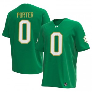 Quincy Porter #0 Fighting Irish Jersey | Pro-Grade Green College Football Men Embroidery 57569837